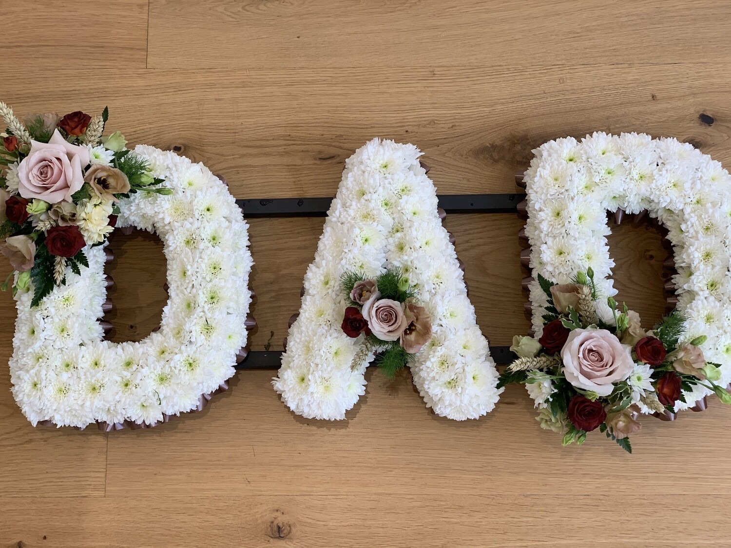 DAD funeral Lettering