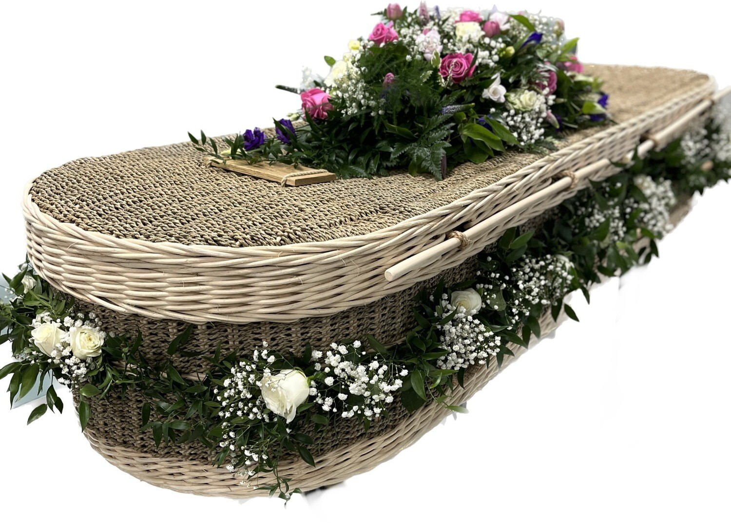 Rose &amp; Gypsophilia Coffin Garland