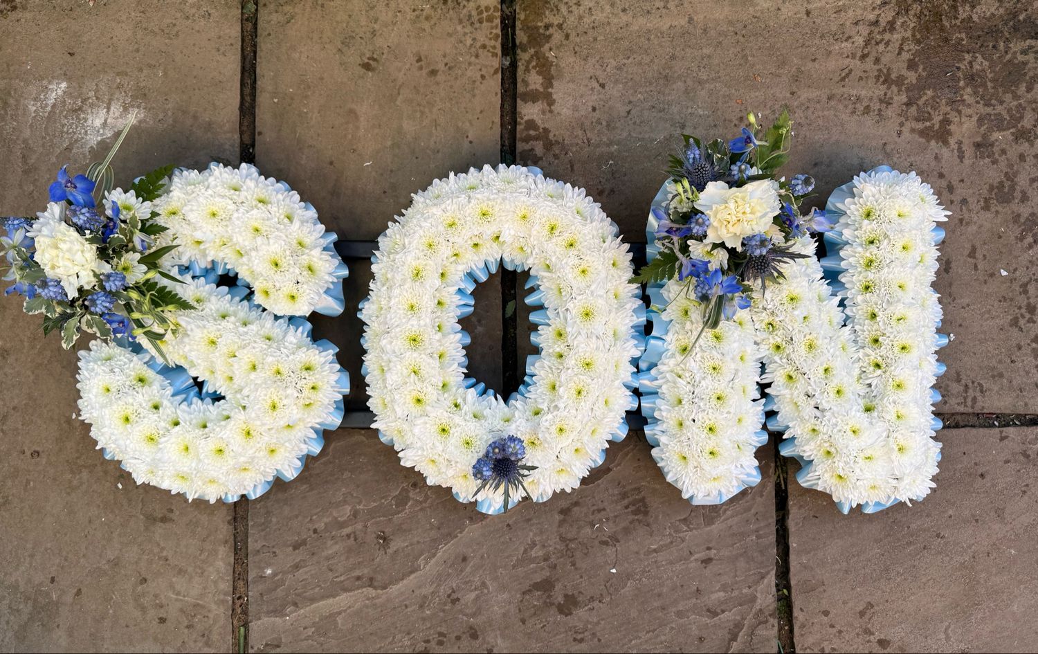 SON funeral Lettering