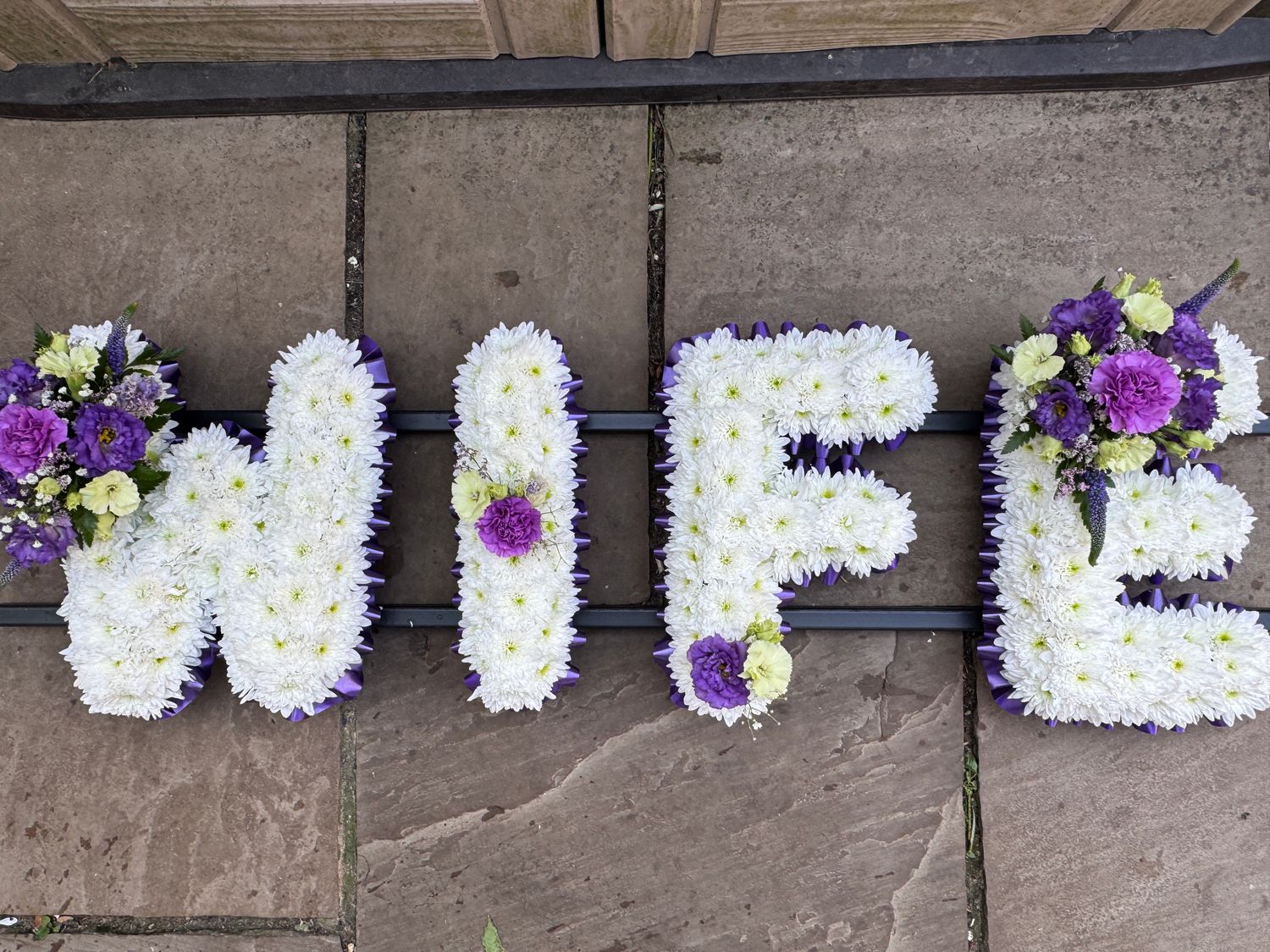 WIFE funeral Lettering