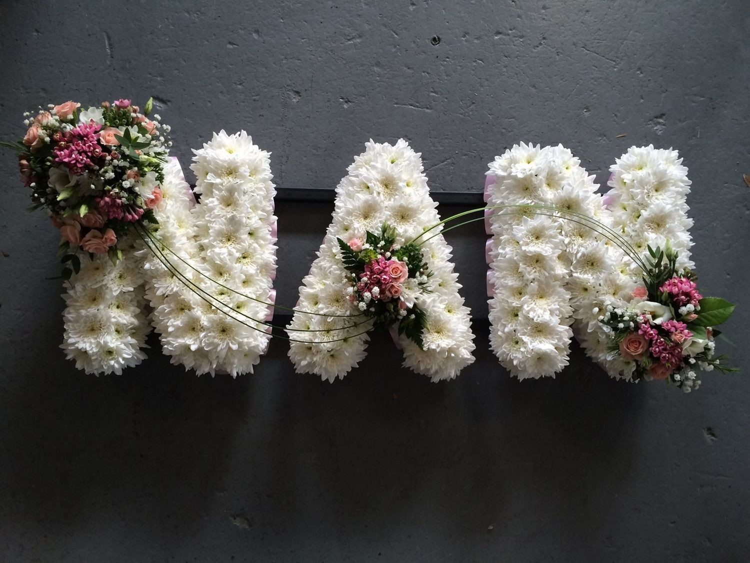 NAN funeral Lettering