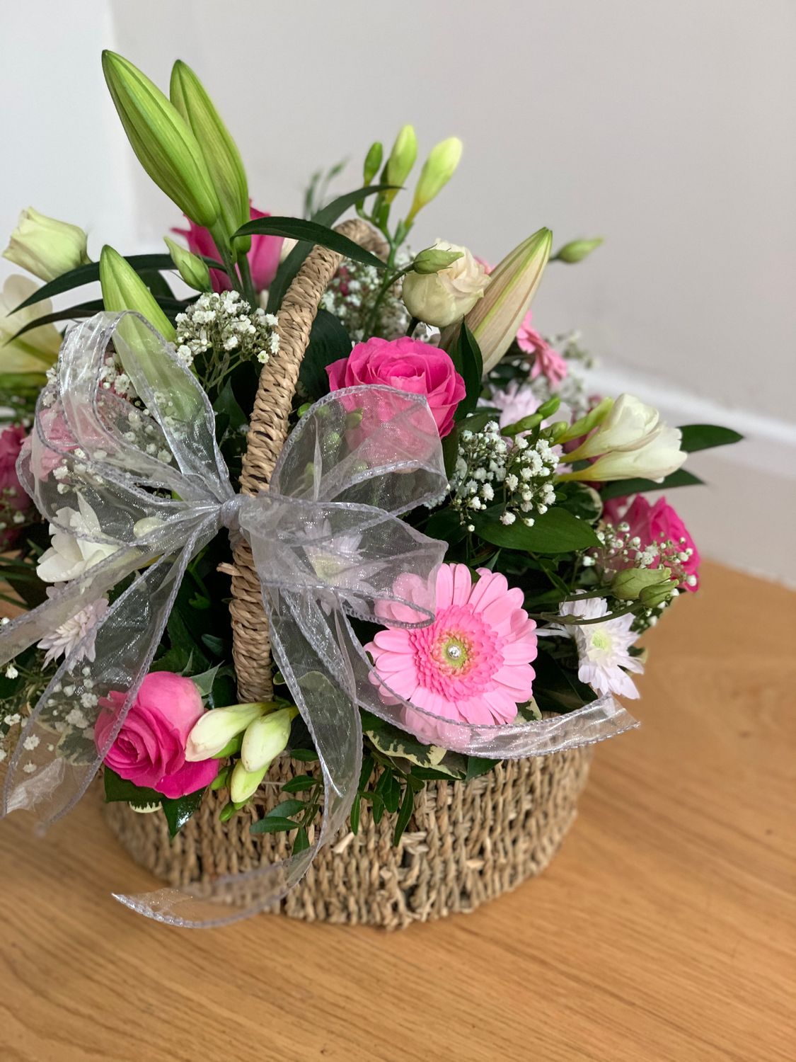 Pink &amp; Cream Basket