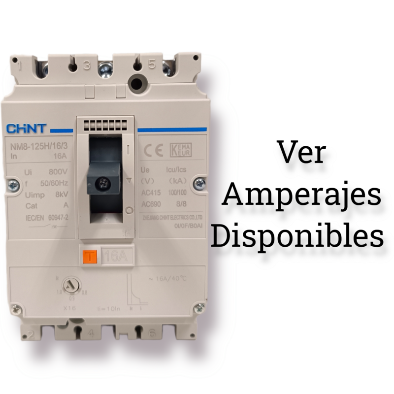 Interruptor Ajustable Electrónico NM8-125H 3 Polos