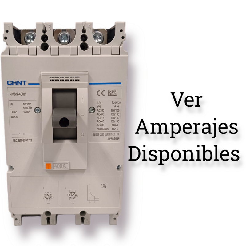 Interruptor Ajustable Electrónico NM8S-400H 3 Polos