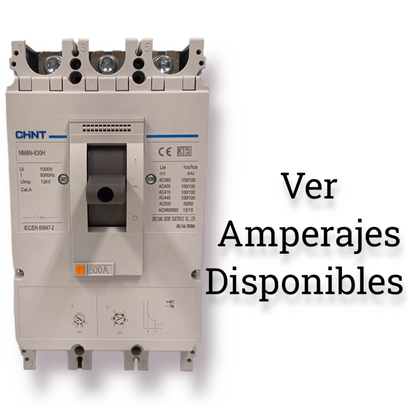 Interruptor Ajustable Electrónico NM8S-630H 3 Polos