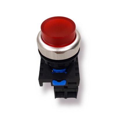 Pulsador LED Rojo 1NC (NP8-01GND/4 RED AC 110V-220V)