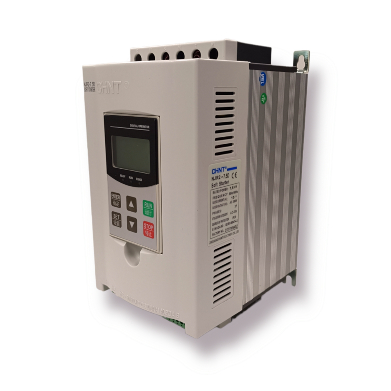 Arrancador suave trifásico 10HP 380-460V sin contactor de bypass integrado (NJR2-7.5D)