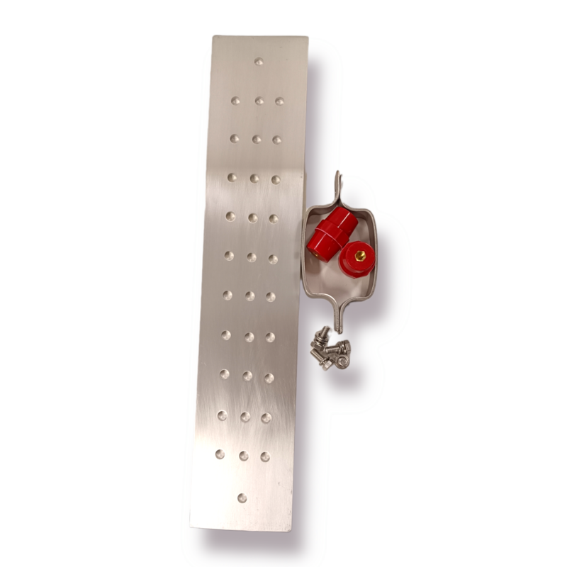 Platina de Aluminio 4x20x1/4 con sus accesorios
