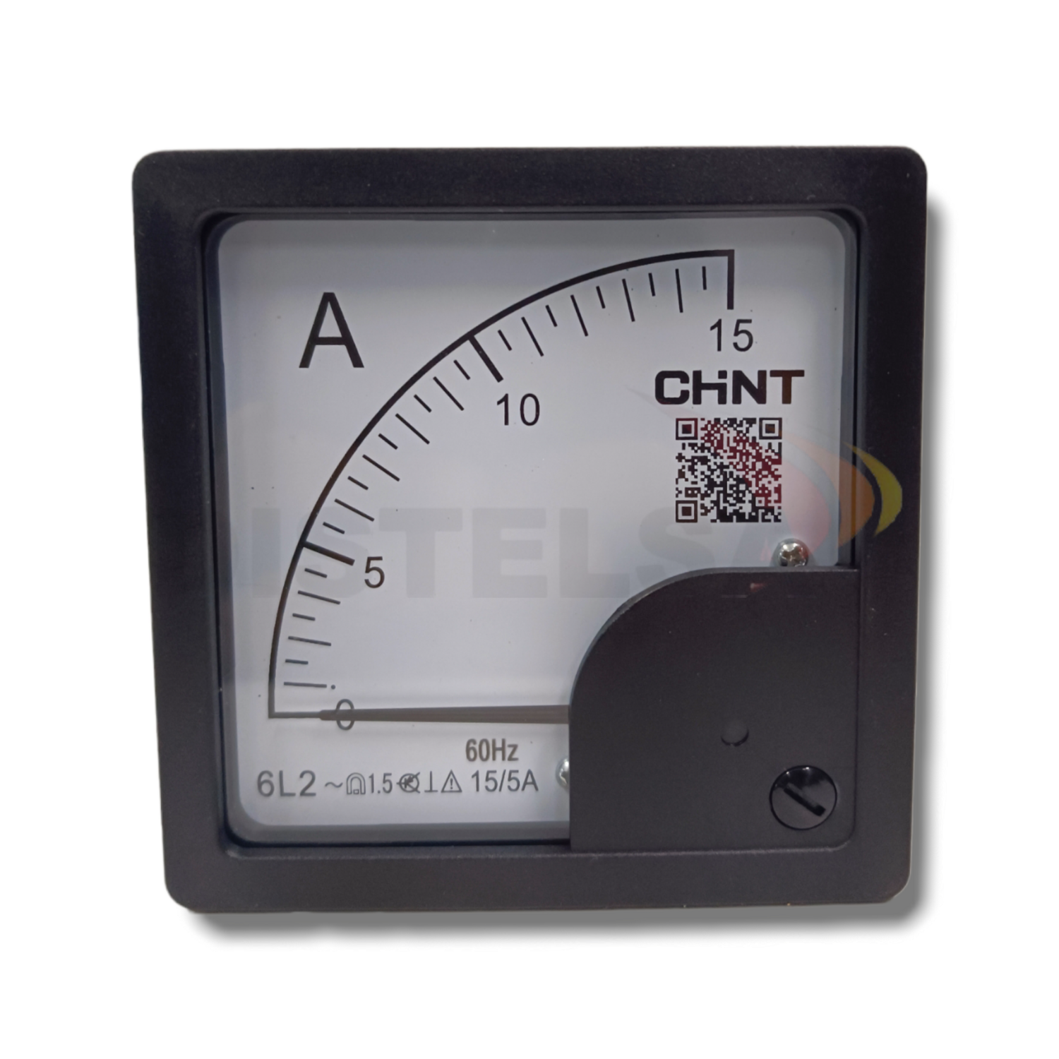 Medidor de Corriente Análogo 76x76x70.5mm, Rango de Amperaje: 15/5A