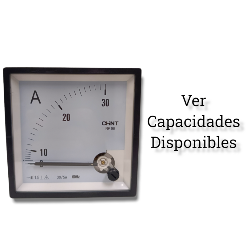 Medidor de Corriente Análogo 96x96X66mm
