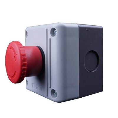 Caja con pulsador de emergencia Tipo Hongo 1NC con retención (NPH1-1009)
