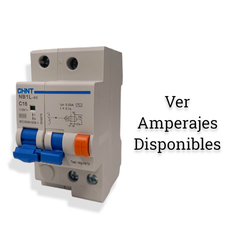 Autómato Diferencial 1P + N 110/240VAC 30mA 6kA