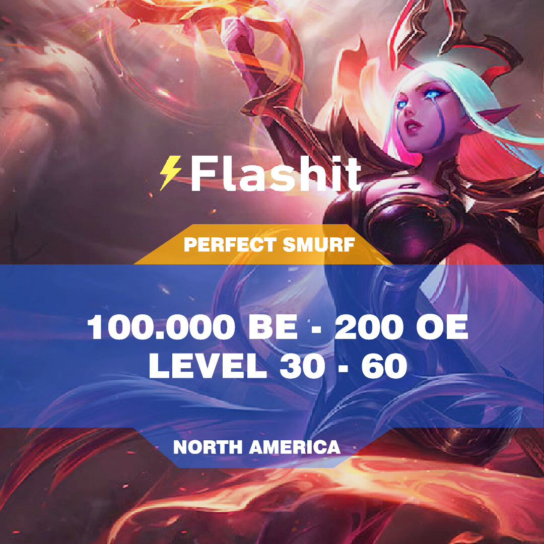 North America【LV 30-60★100K BE】Perfect Smurf★Unranked