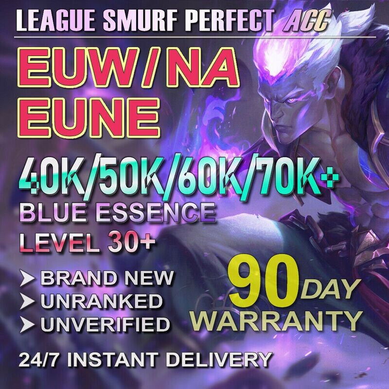 League of legends smurf perfect accounts in Euw/Na/Eune regions.