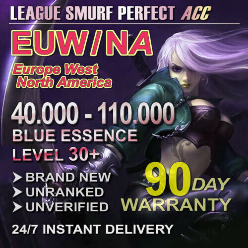 League of legends smurf perfect accounts in Euw/Na/Eune regions.