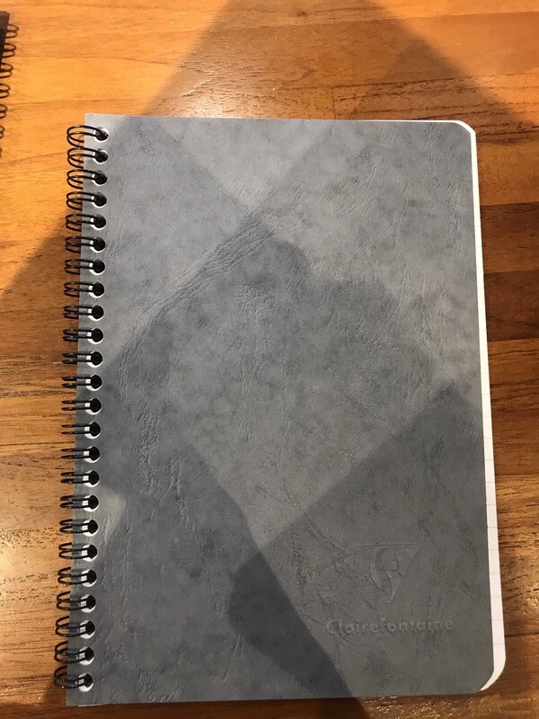 785365 AGE-BAG NOTEBOOK WIREB. LINED 100p 53⁄4x81⁄4 GREY