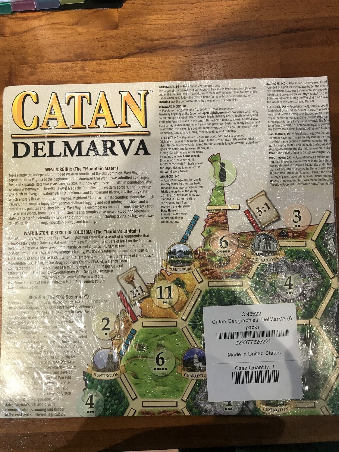 CN3522 CATAN GEOGRAPHIES: DELMARVA (6 PACK)