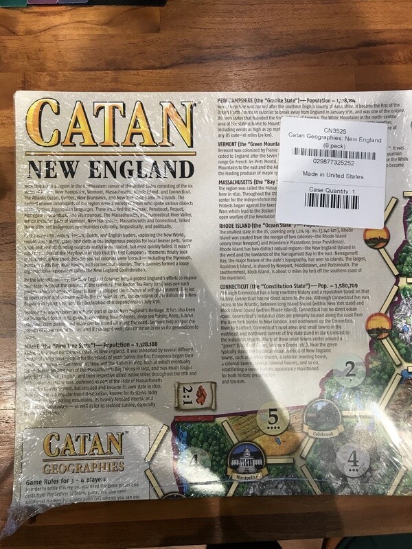 CN3525 CATAN GEOGRAPHIES: NEW ENGLAND (6 PACK)