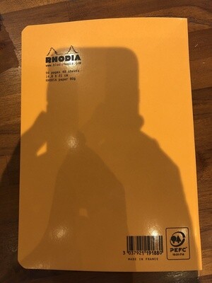 Rhodia stapledbound notebook lined 14.8x21cm