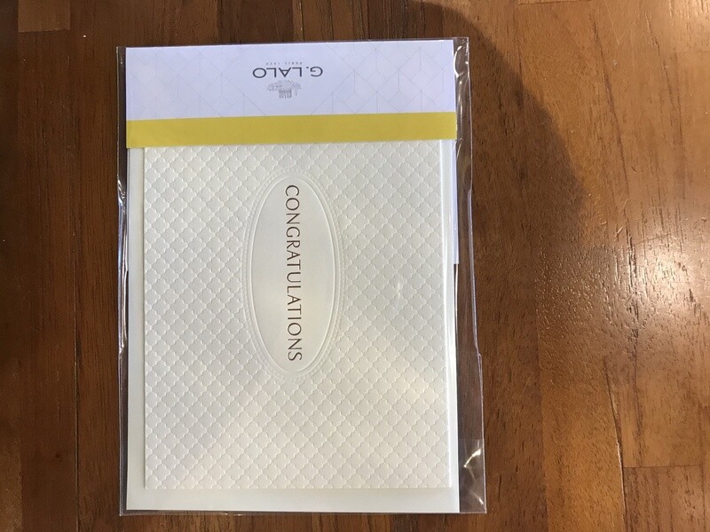 L60603 DORURE DE FRANCE CARD &amp; ENV CONGRATULATIONS CREAM