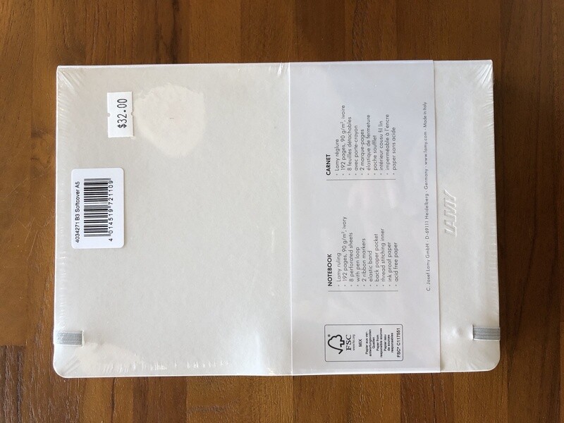 NOTEBOOK B3 SOFT COVER A5 WHITE LB3WH