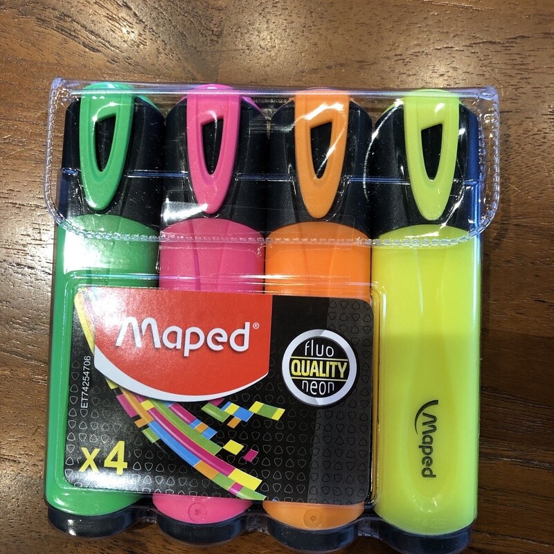 Highlighter assort colours x4