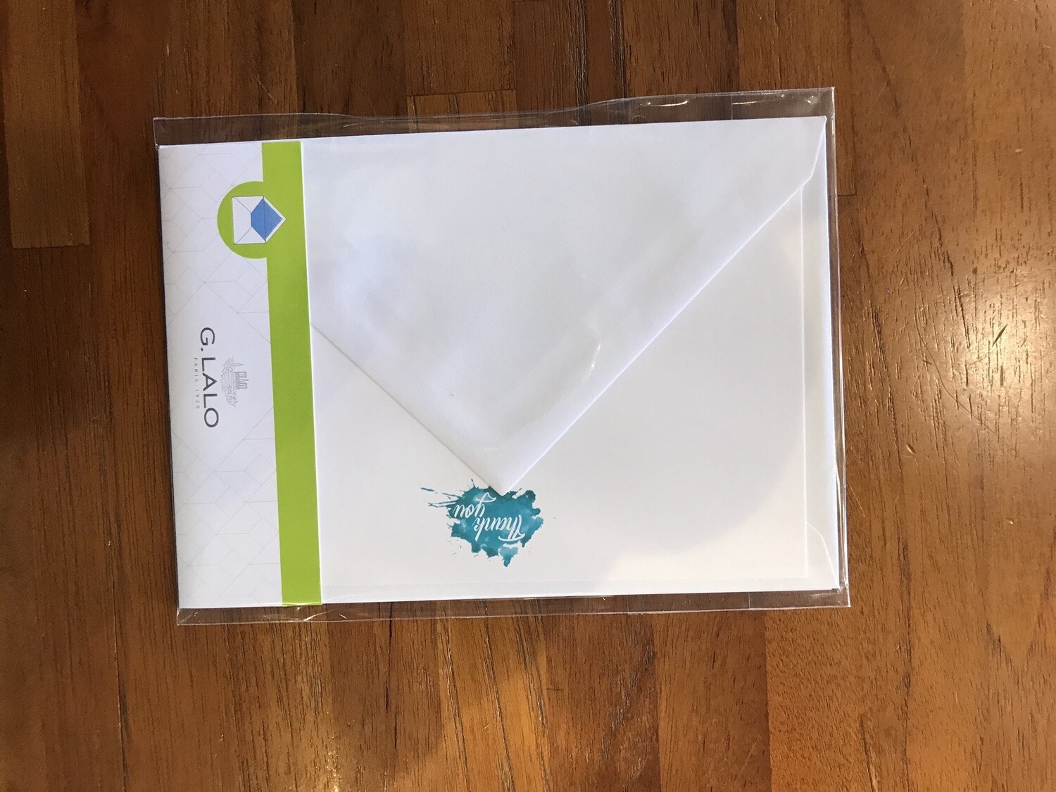 L60702 NUAGE D&#39;ENCRE CARD &amp; ENV THANK YOU BLUE