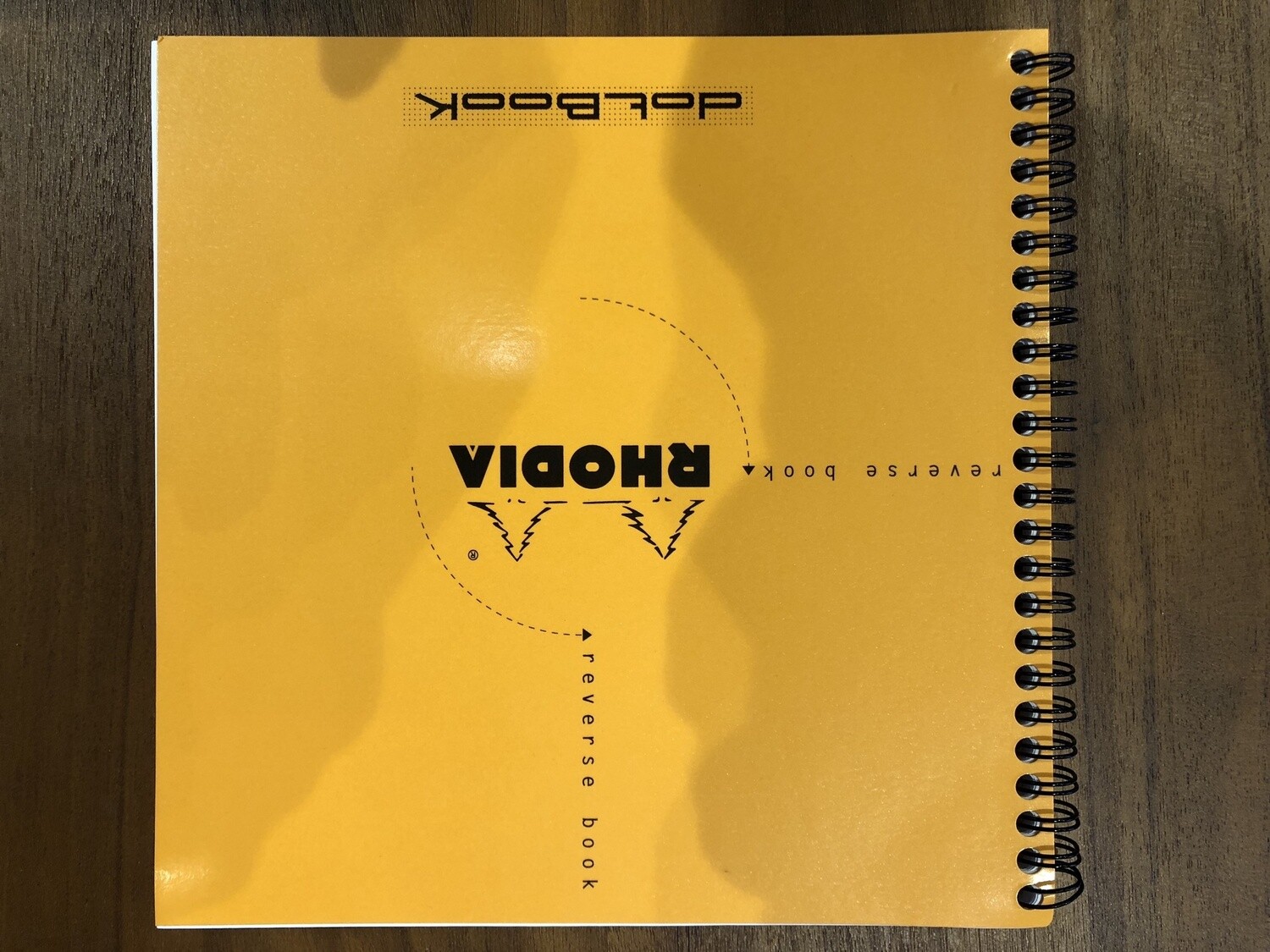 193638RHODIA REVERSE BOOK DOT 8.25x8.25 ORANGE