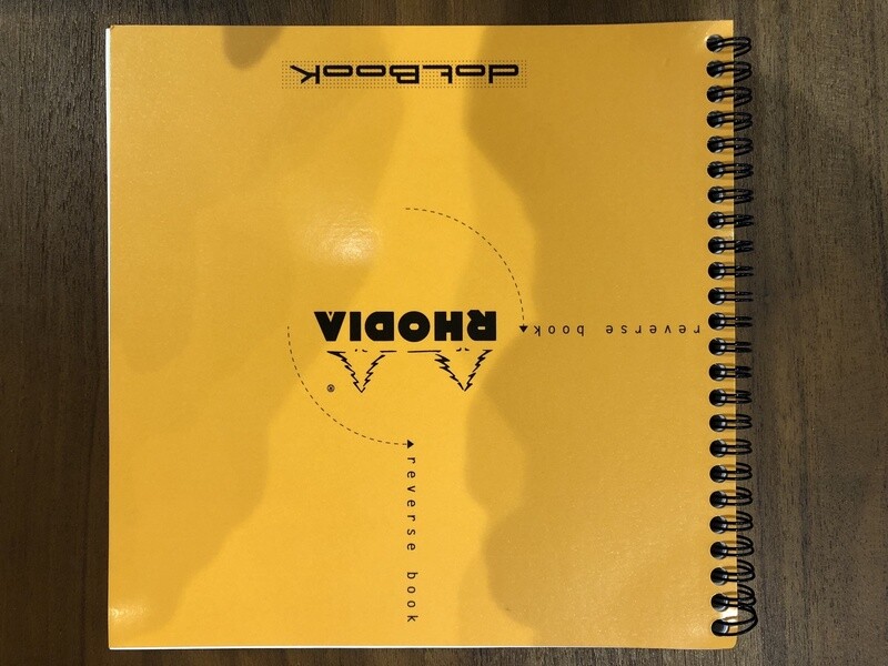 193638RHODIA REVERSE BOOK DOT 8.25x8.25 ORANGE