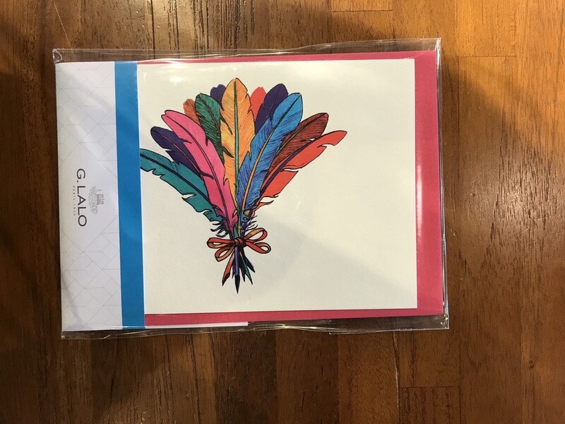 L60804 ENCRE ET PLUME (BUSH OF NIBS) CARD &amp; ENV FUCHSIA