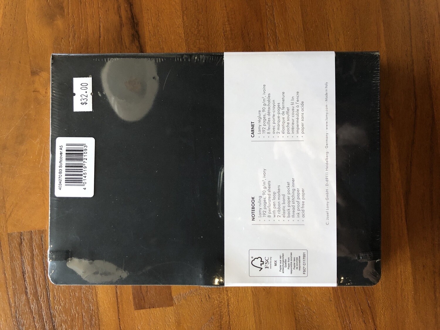 NOTEBOOK B3 SOFT COVER A5 BLACK LB3BK