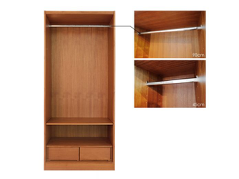 2 Door w/2pc Rod &amp; 1pc Shelf