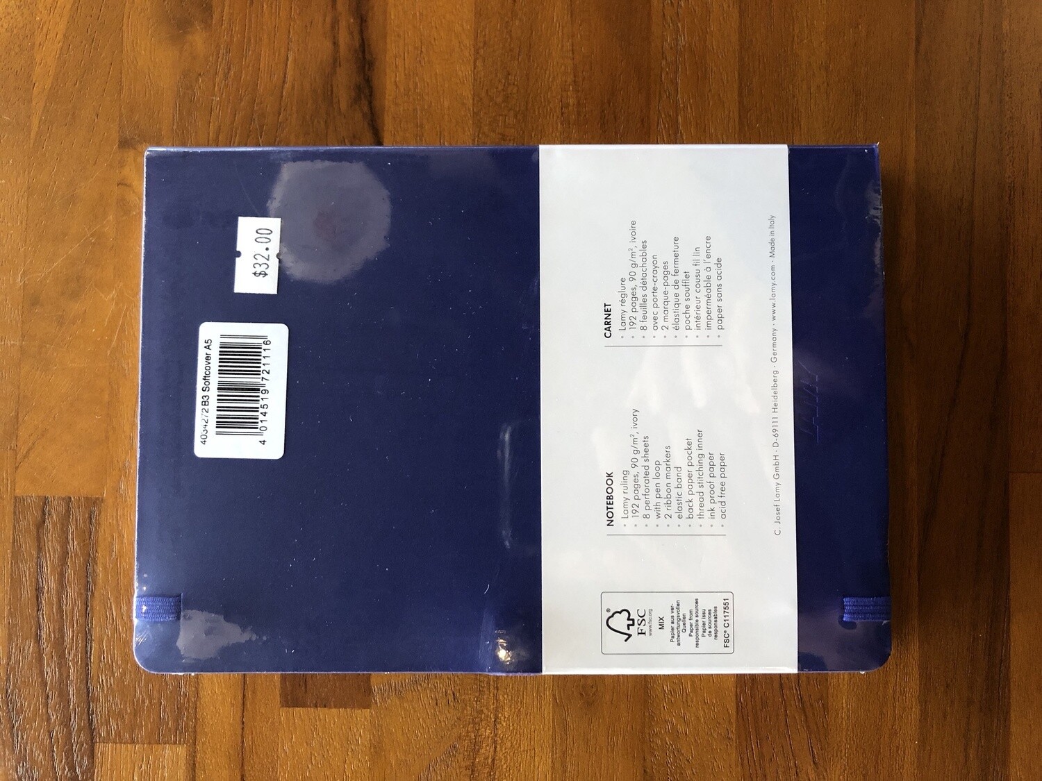 NOTEBOOK B3 SOFT COVER A5 BLUE LB3BL