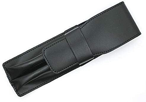 LA32BK PEN CASE LEATHER BLK 2PENS