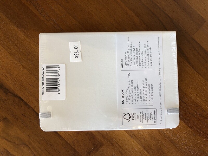 NOTEBOOK B4 SOFT COVER A6 WHITE LB4WH
