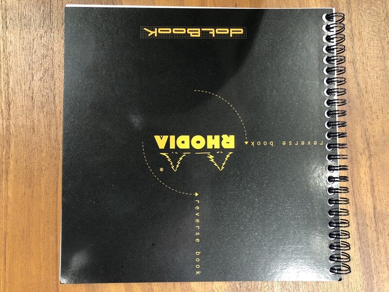 193639 RHODIA REVERSE BOOK DOT 8.25x8.25 BLACK