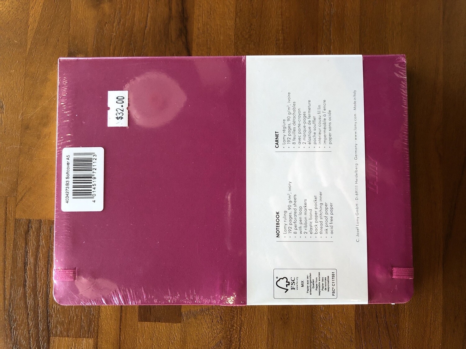 NOTEBOOK B3 SOFT COVER A5 PINK LB3PI