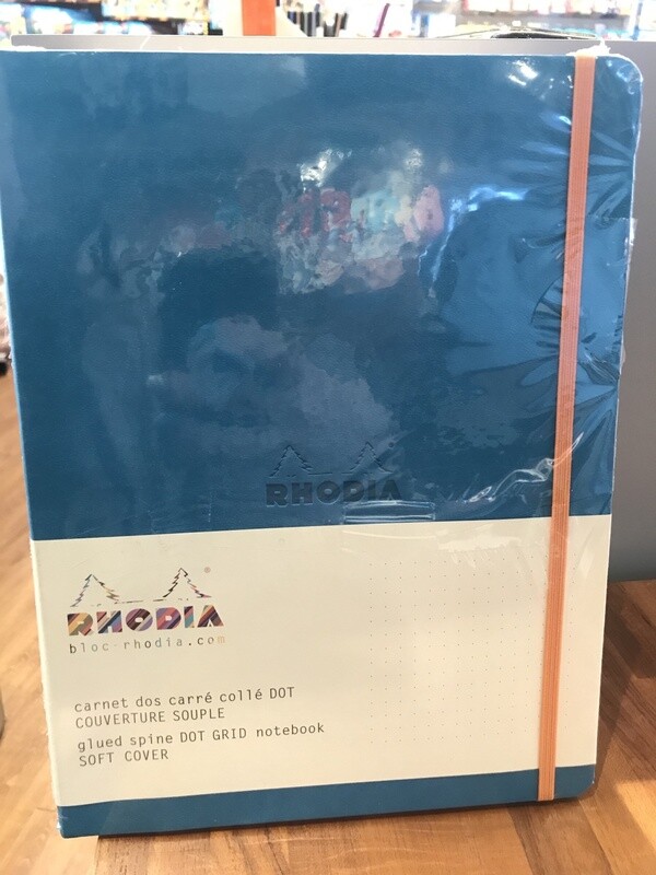 117557 **RHODIARAMA SOFTBACK NOTEBOOK DOT 7.5 x 9.75 TURQU