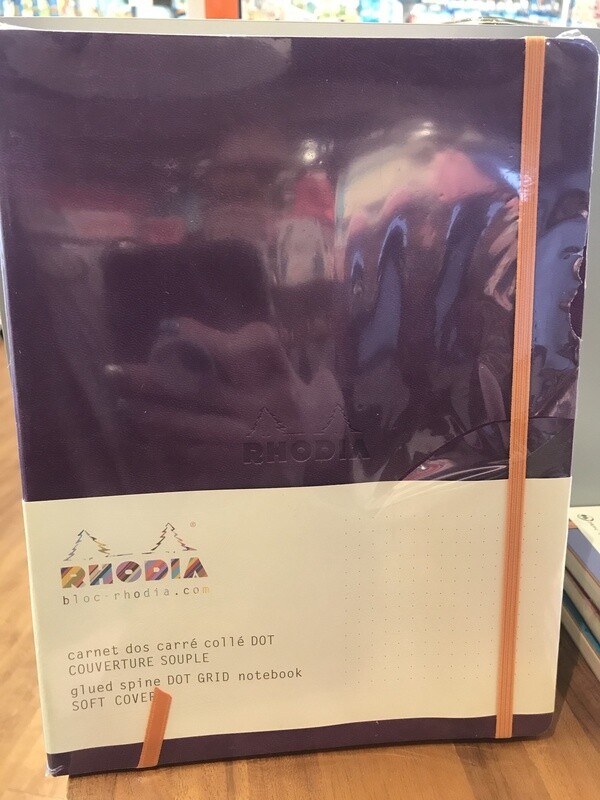 117560 **RHODIARAMA SOFTBACK NOTEBOOK DOT 7.5 x 9.75 PURPLE