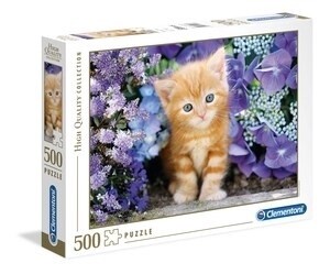 CLM 30415 500PC HQC -GATTINO ROSSO GINGER CAT IN FLOWERS (2) ML