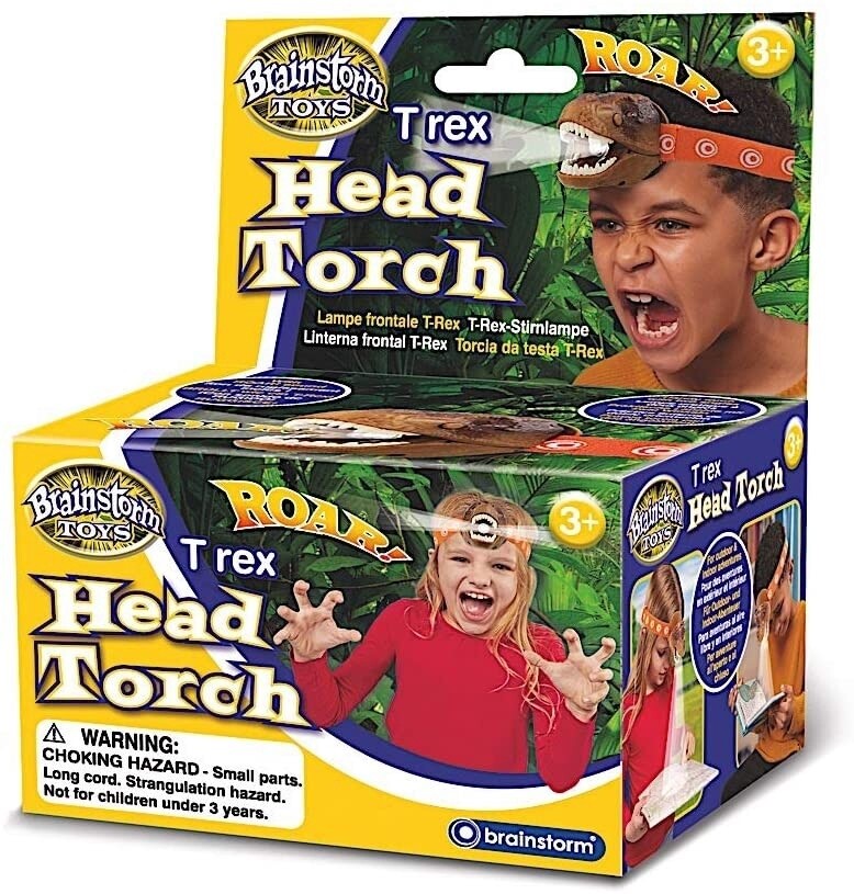 LUIE2065 BRAINSTORM TOYS -  T REX HEAD TORCH (6)