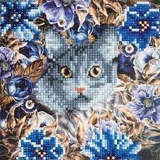 CA-46448 CA Card - Cat and Flowers