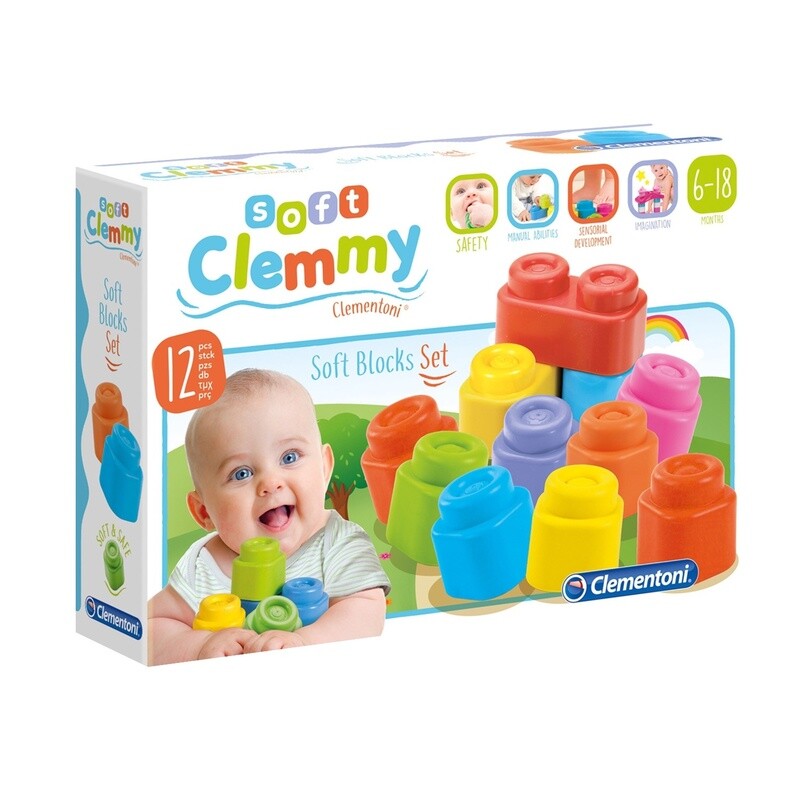 147069 CLEMMY:12 SOFT BLOCKS SET (MULT)