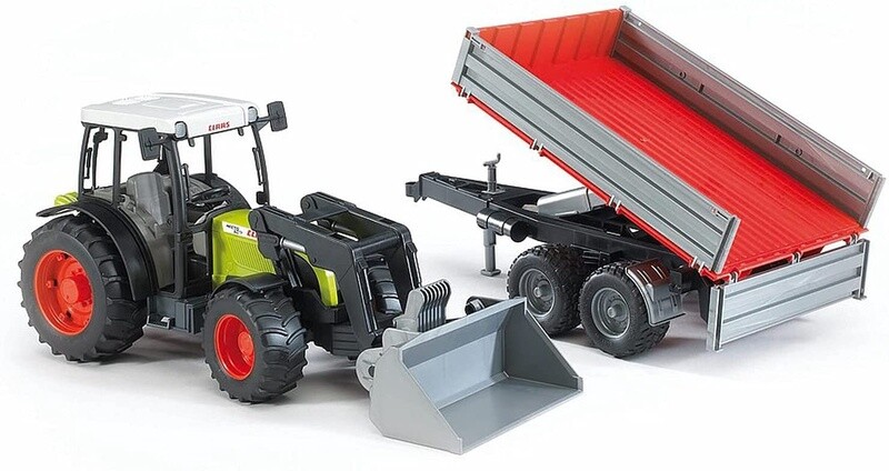 02112 Claas Nectis 267 F with Frontloader and Trailer