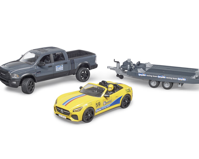 02504 RAM 2500 Power Wagon w BRUDER Roadster Racing Team