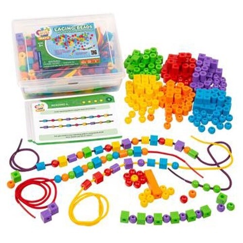 568007 LACING BEADS MATH KIT WITH ACTIVITY CARDS