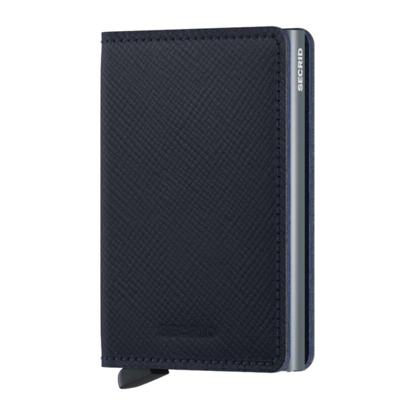 Slimwallet Saffiano Navy