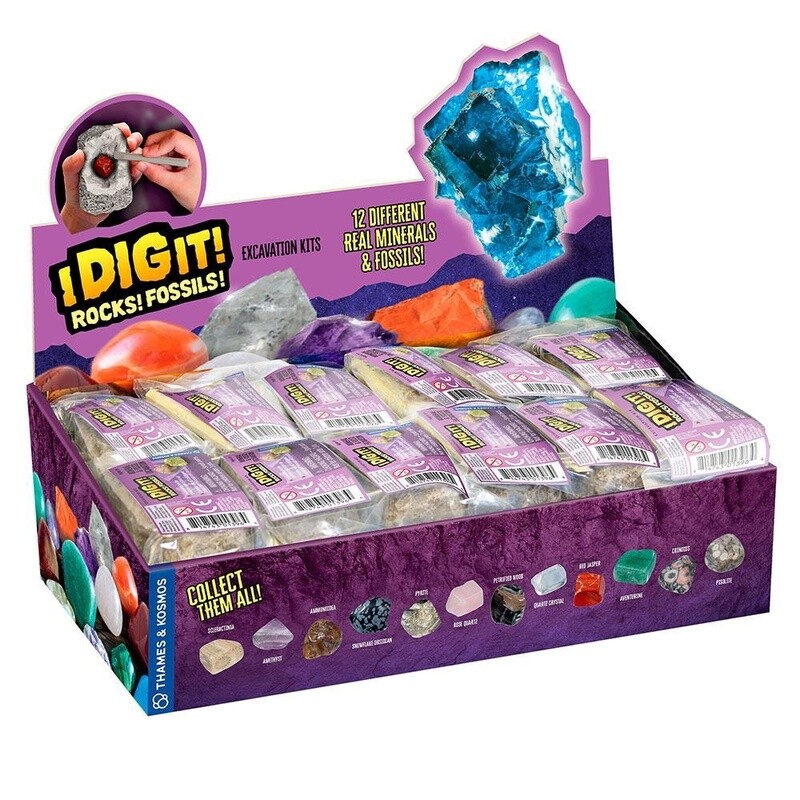 TK601607 I DIG IT! ROCKS  FOSSILS - MINI EXCAVATION (24 UNIT DISPLAY)
