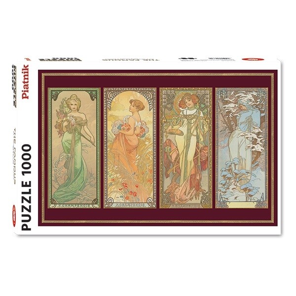 80-05576 1000 pc, Mucha, Four Seasons, metallic