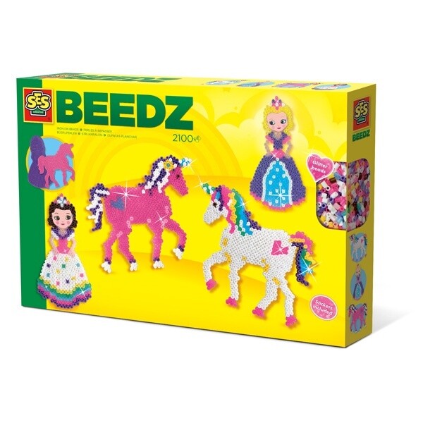89-06216 Beedz - Iron on beads unicorns andprinc